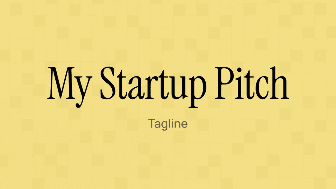 Startup Pitch Presentation Template