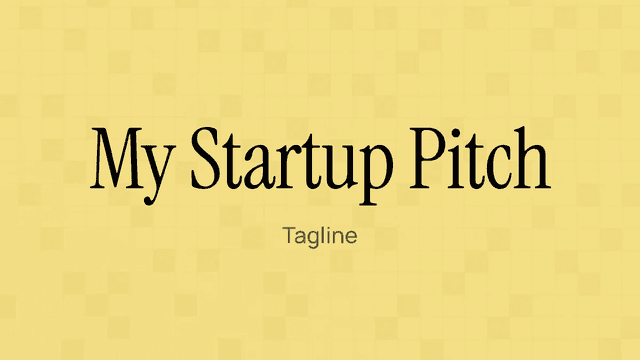 Startup Pitch Presentation Template
