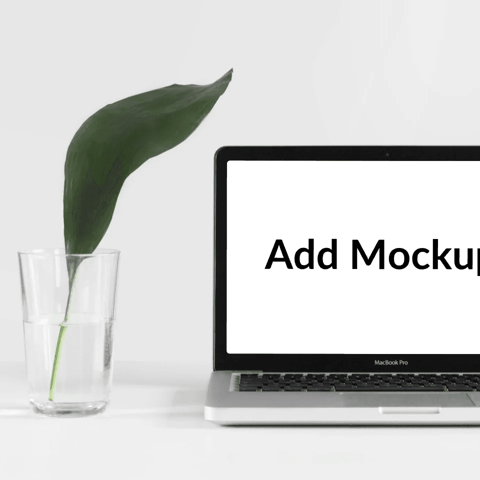 Macbook on Desk Mockup Template 