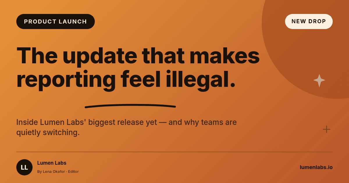 Warm Amber Gradient template in Orshot