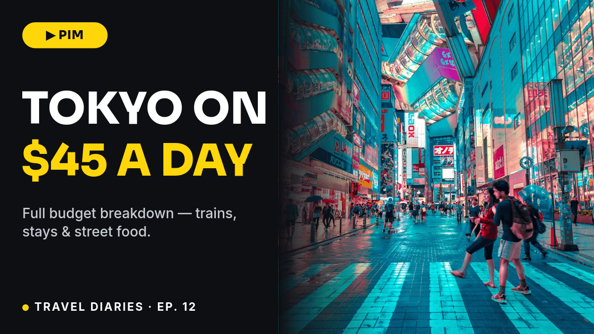 Dark Minimal Travel-Vlog template in Orshot