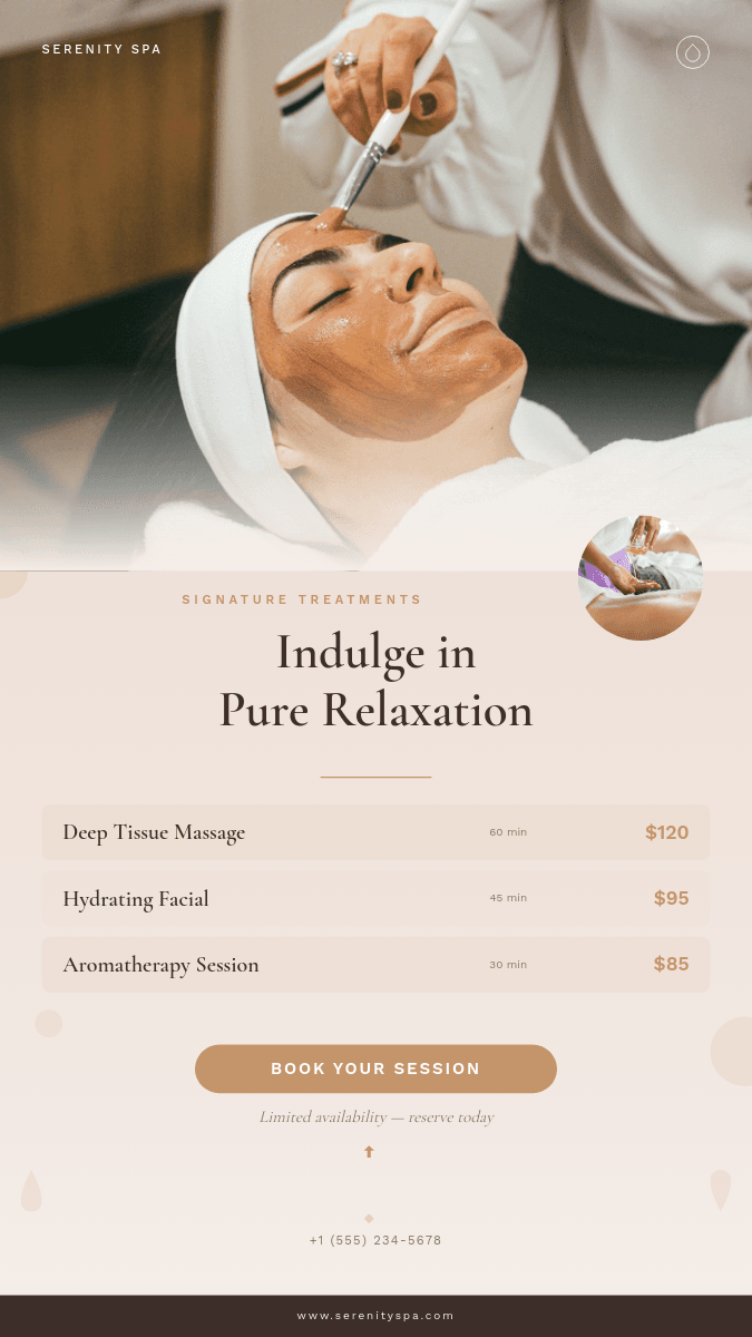 Spa Treatment Promo template in Orshot