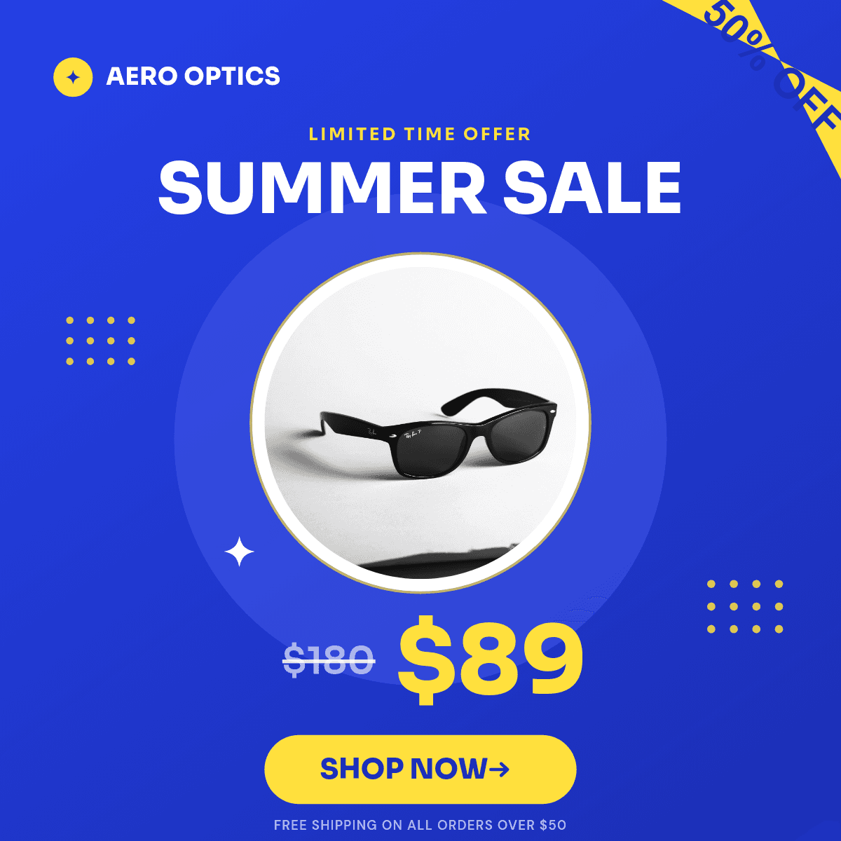 Vibrant Cobalt Summer Sale template in Orshot