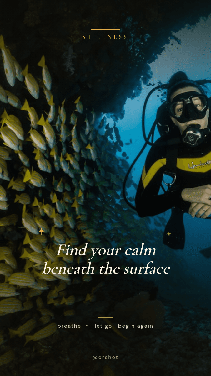 Underwater Calm Affirmation template in Orshot