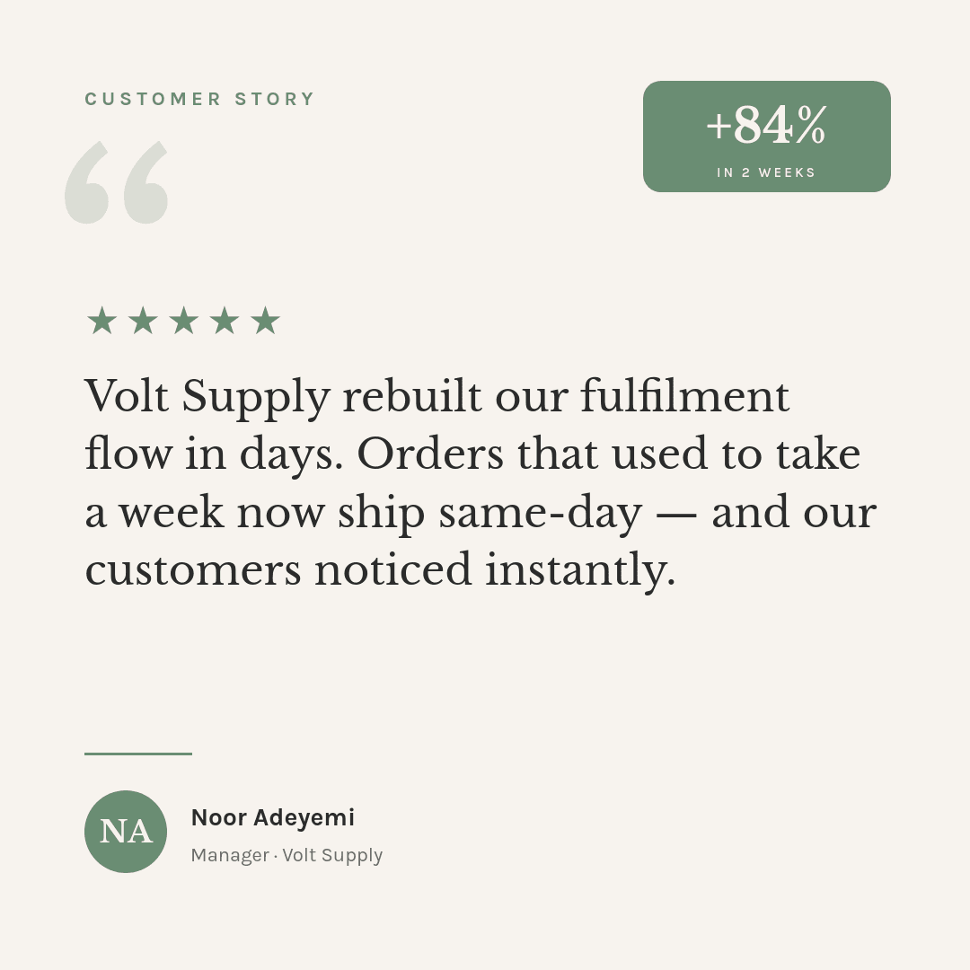 Soft Editorial Testimonial template in Orshot