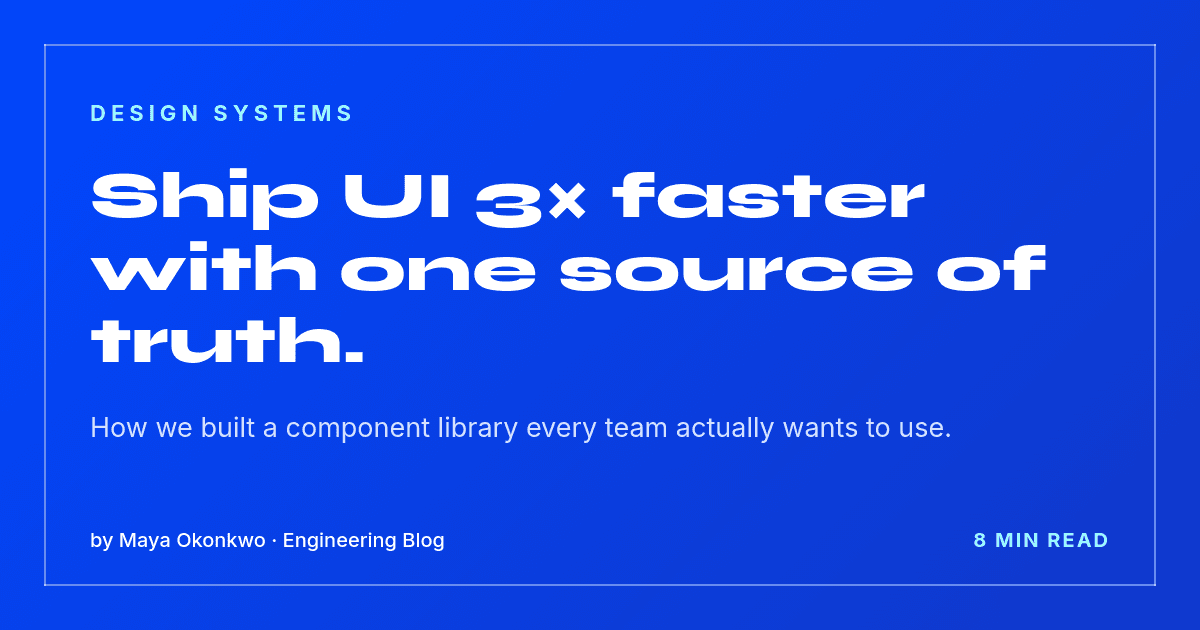Design System Writeup OG template in Orshot