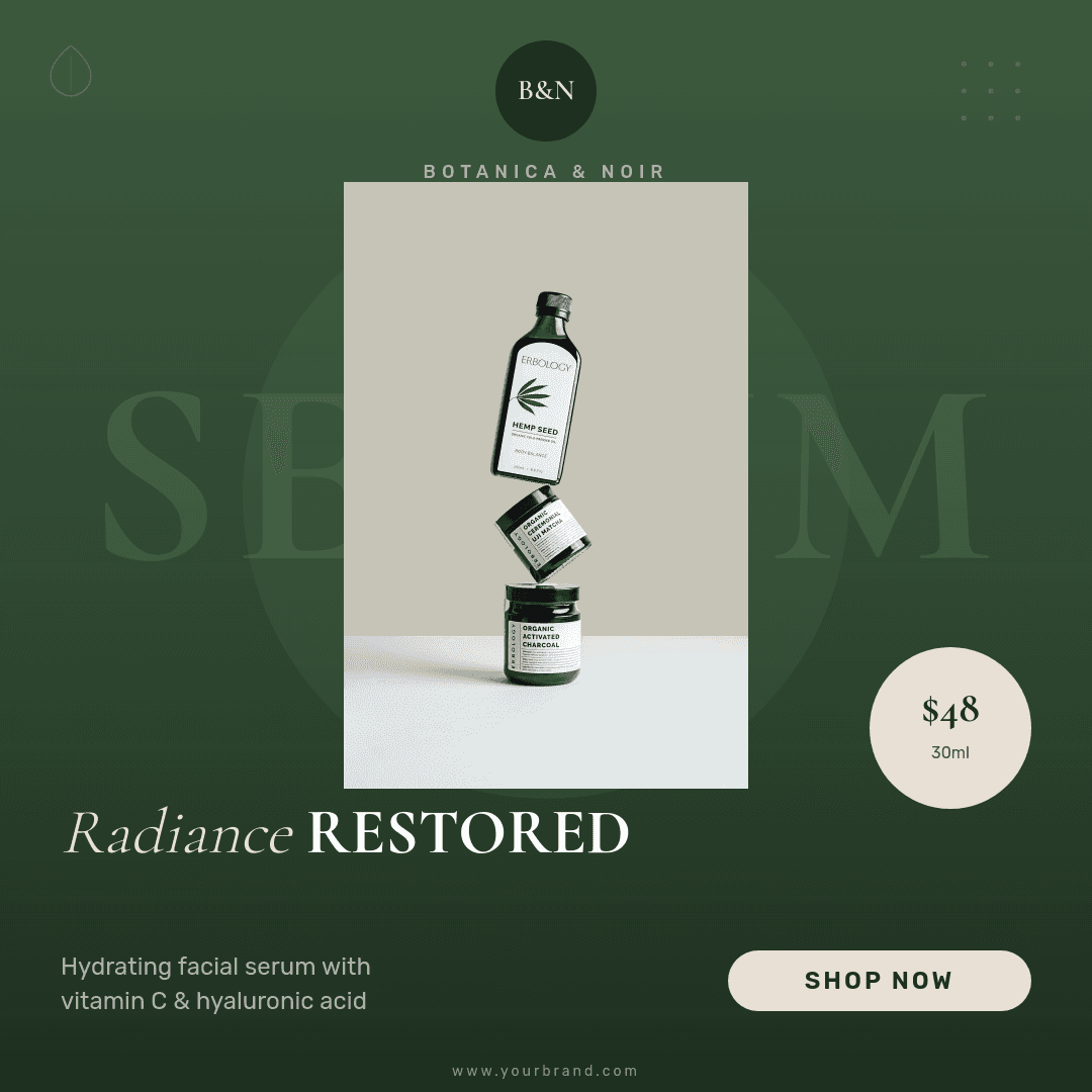 Botanical Serum Product template in Orshot