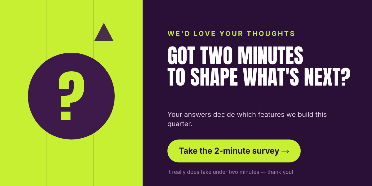 Customer Survey Request template in Orshot