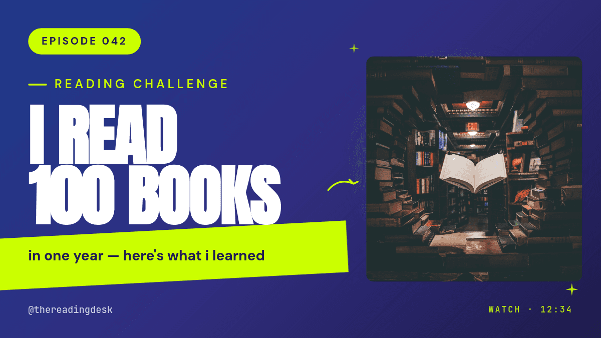 Bold Cobalt 100 Books template in Orshot