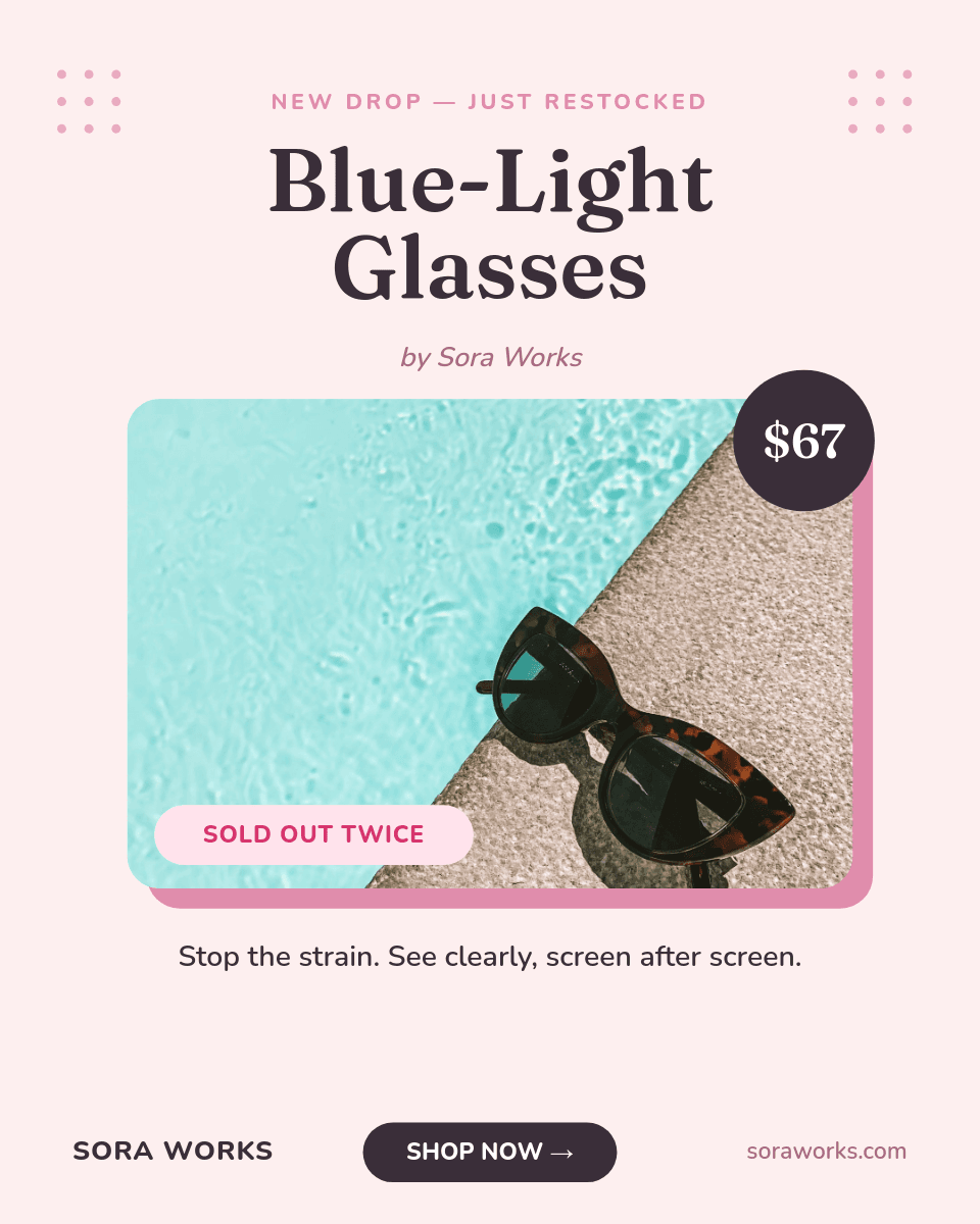 Pastel New-Drop Glasses template in Orshot