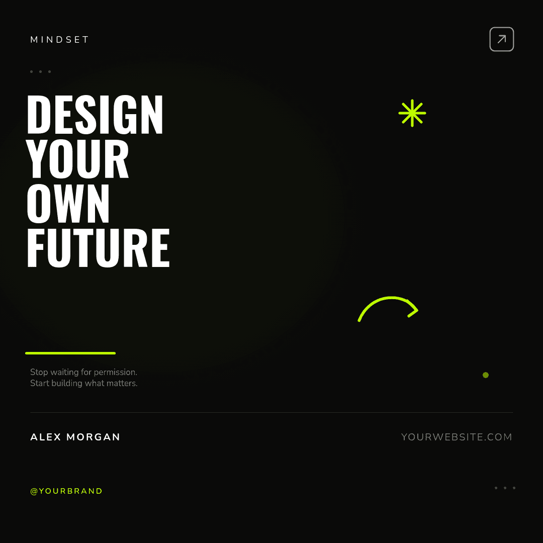 Bold Black Productivity template in Orshot