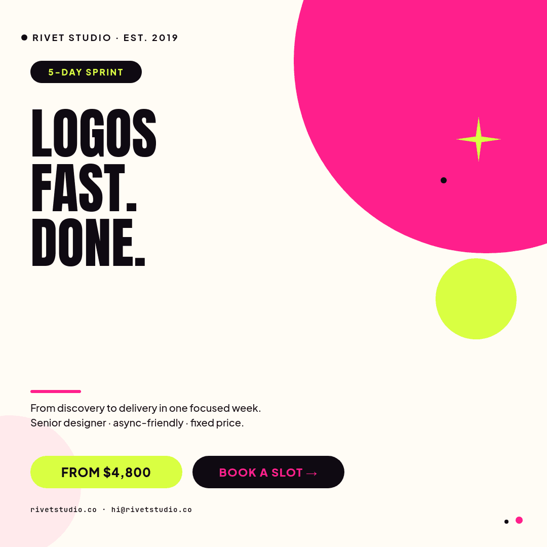 Bold Hot Pink Logo Design template in Orshot
