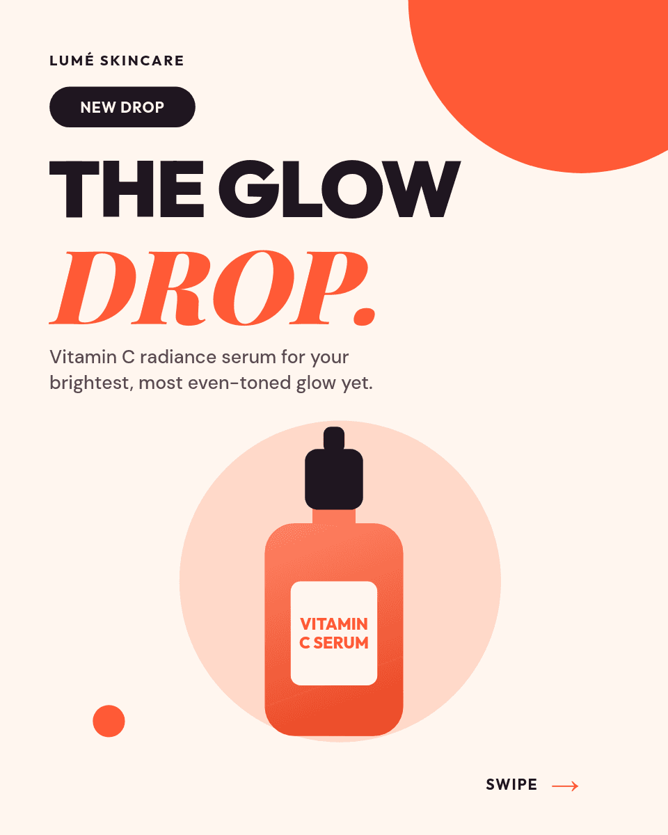 Coral Skincare Serum Launch template in Orshot