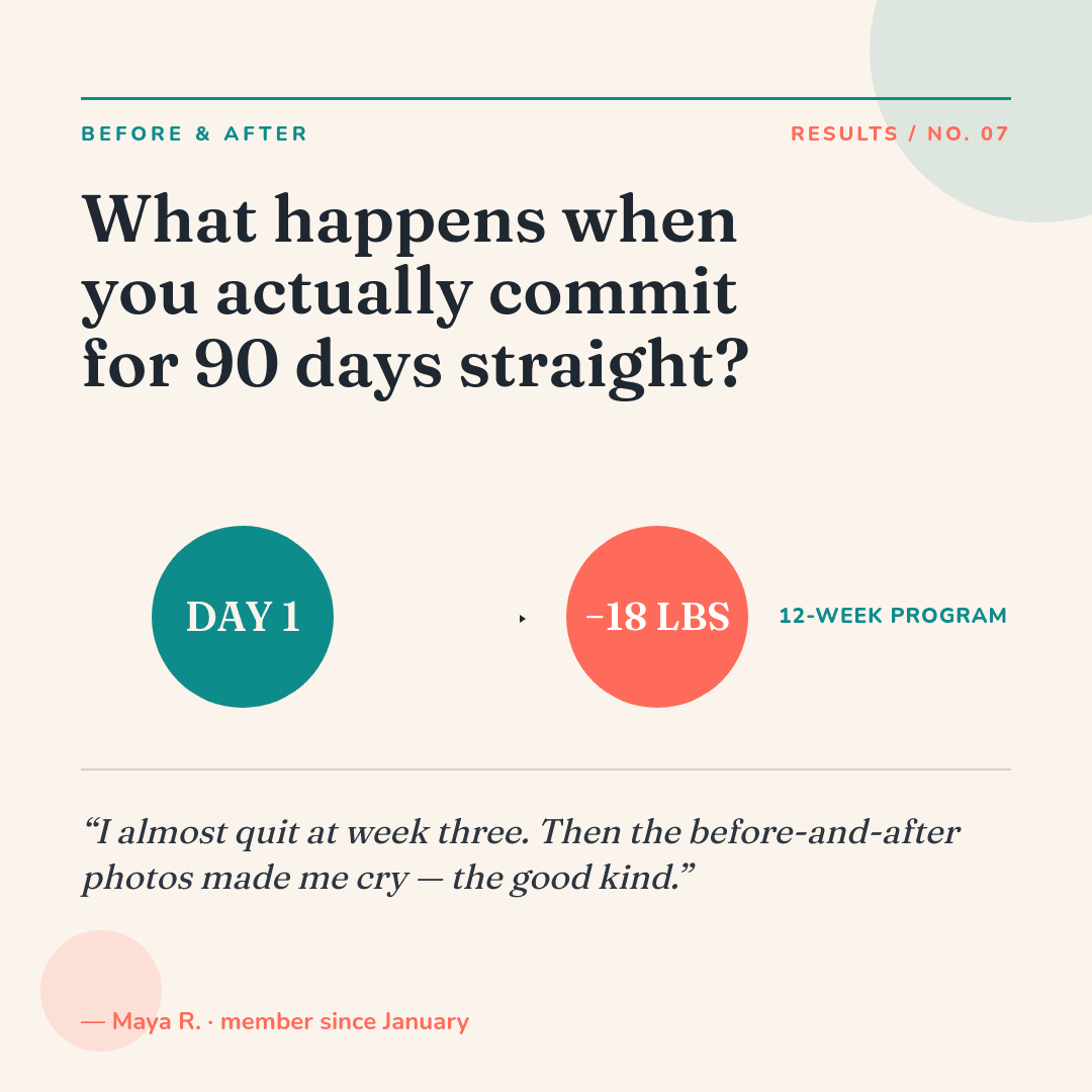 Before & After Testimonial template in Orshot