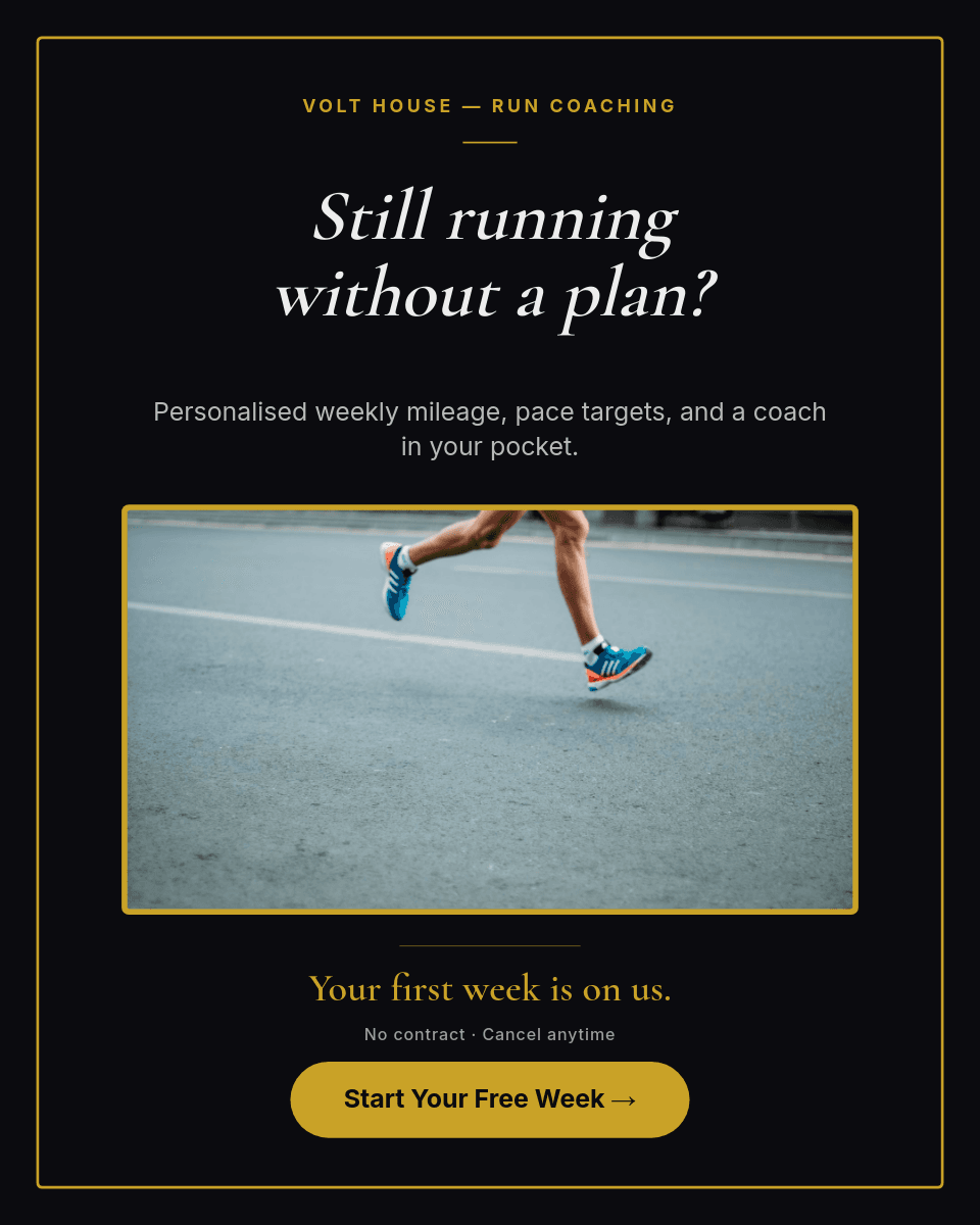 Premium Noir Run Coaching Ad template in Orshot