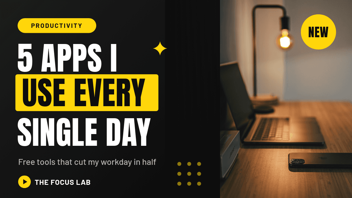 Bold Yellow Productivity template in Orshot