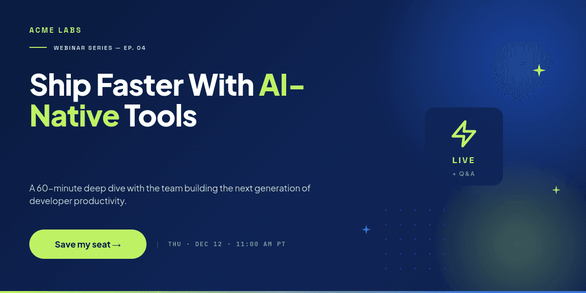 Electric Cobalt & Lime SaaS template in Orshot