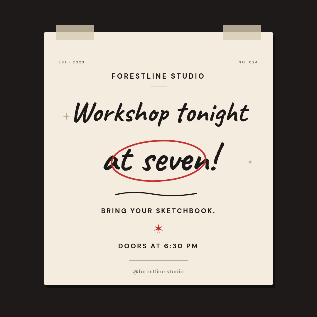 Charcoal Paper Note Workshop template in Orshot