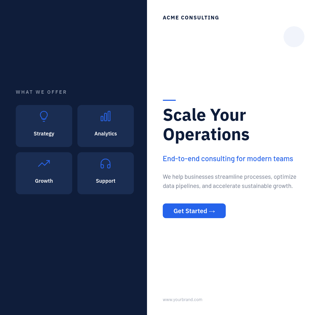 B2B Service Ad template in Orshot