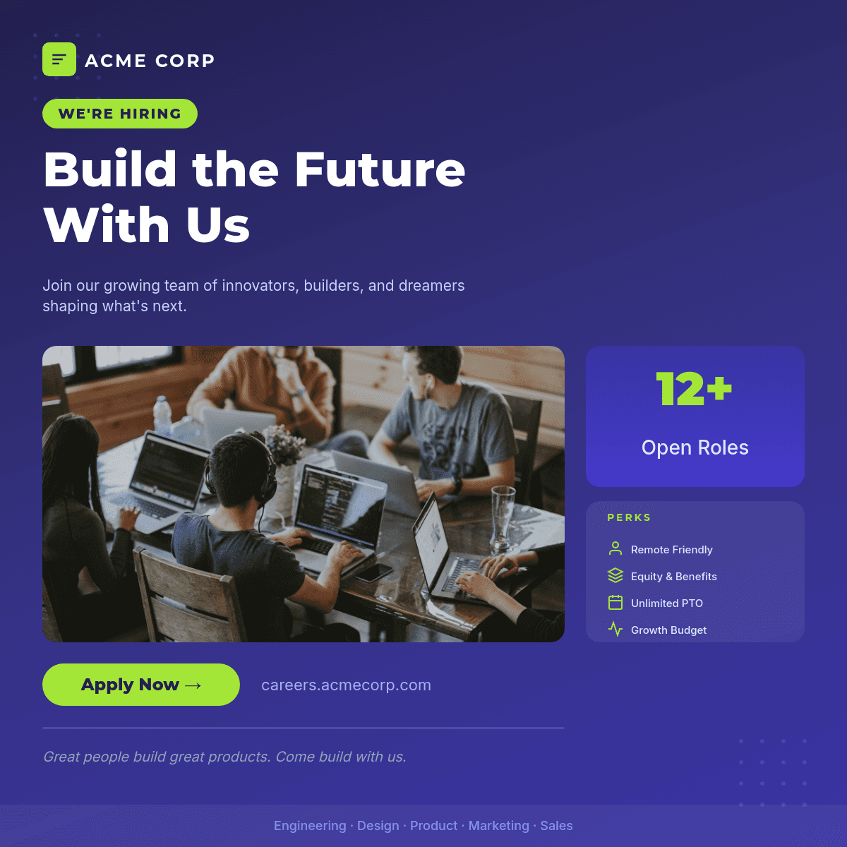 Talent Acquisition Campaign template in Orshot