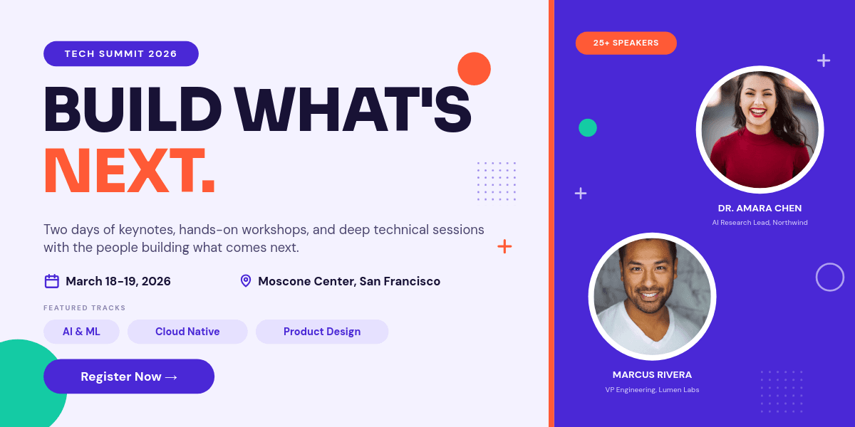 Bold Geometric Tech template in Orshot