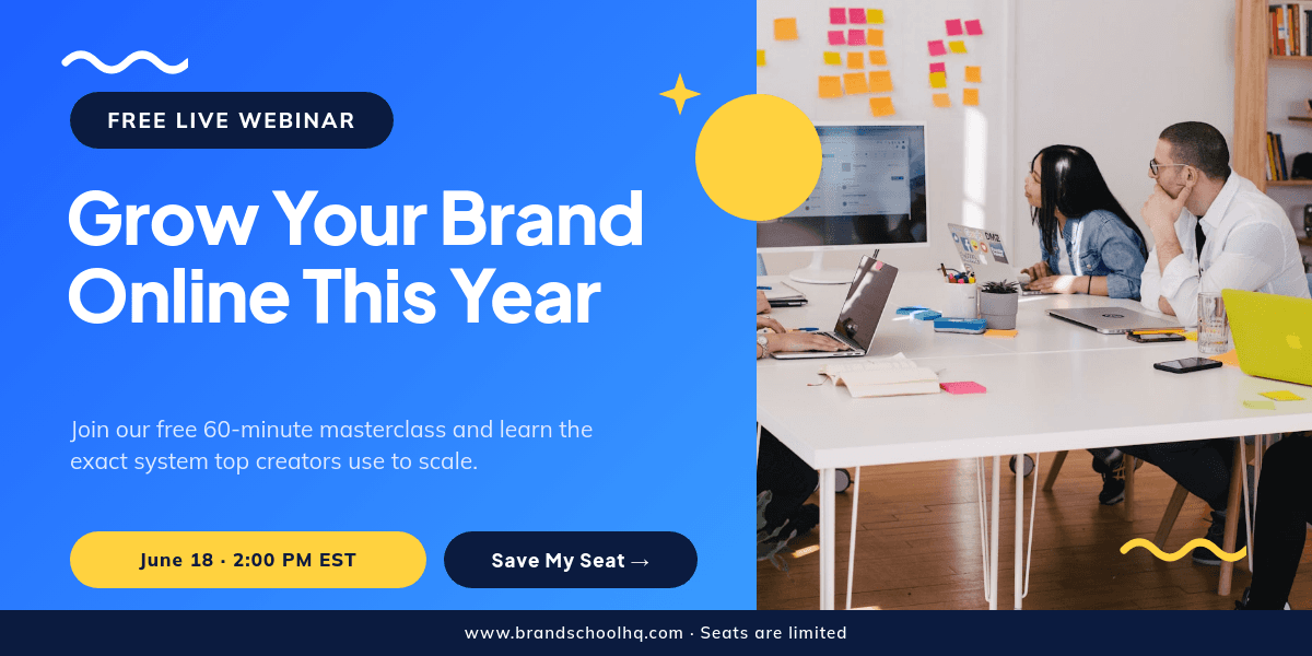 Bold Azure Webinar template in Orshot