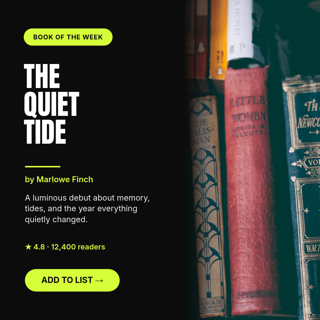 Book of the Week Social template in Orshot