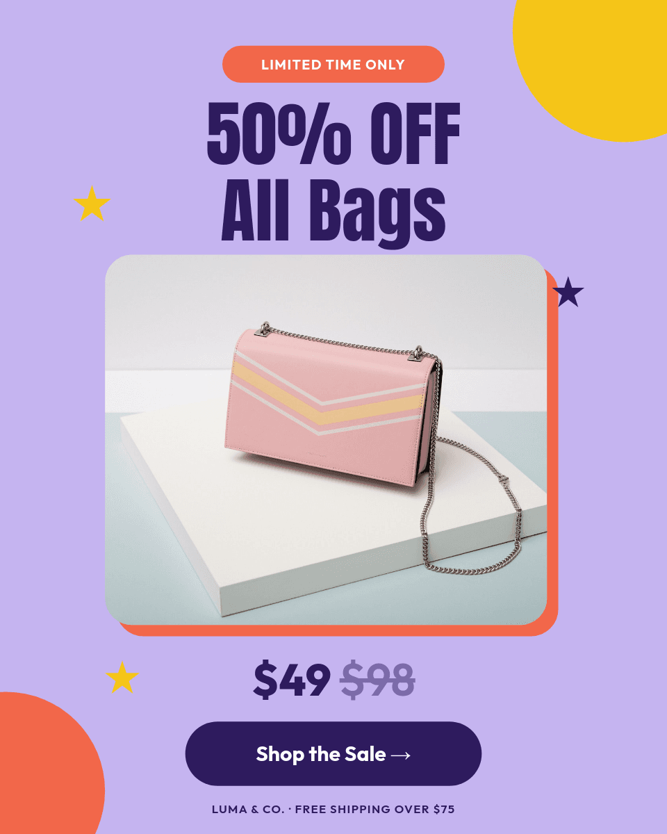Vibrant Lavender Flash Sale template in Orshot