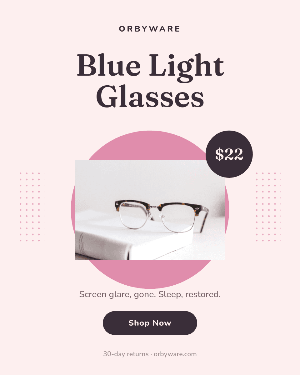 Pastel Blue-Light Glasses template in Orshot
