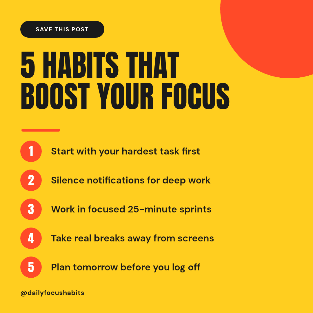 Bold Yellow 5-Tips Instagram template in Orshot