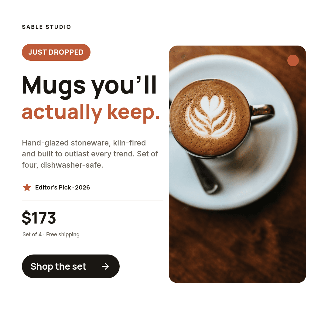Clean White Stoneware template in Orshot