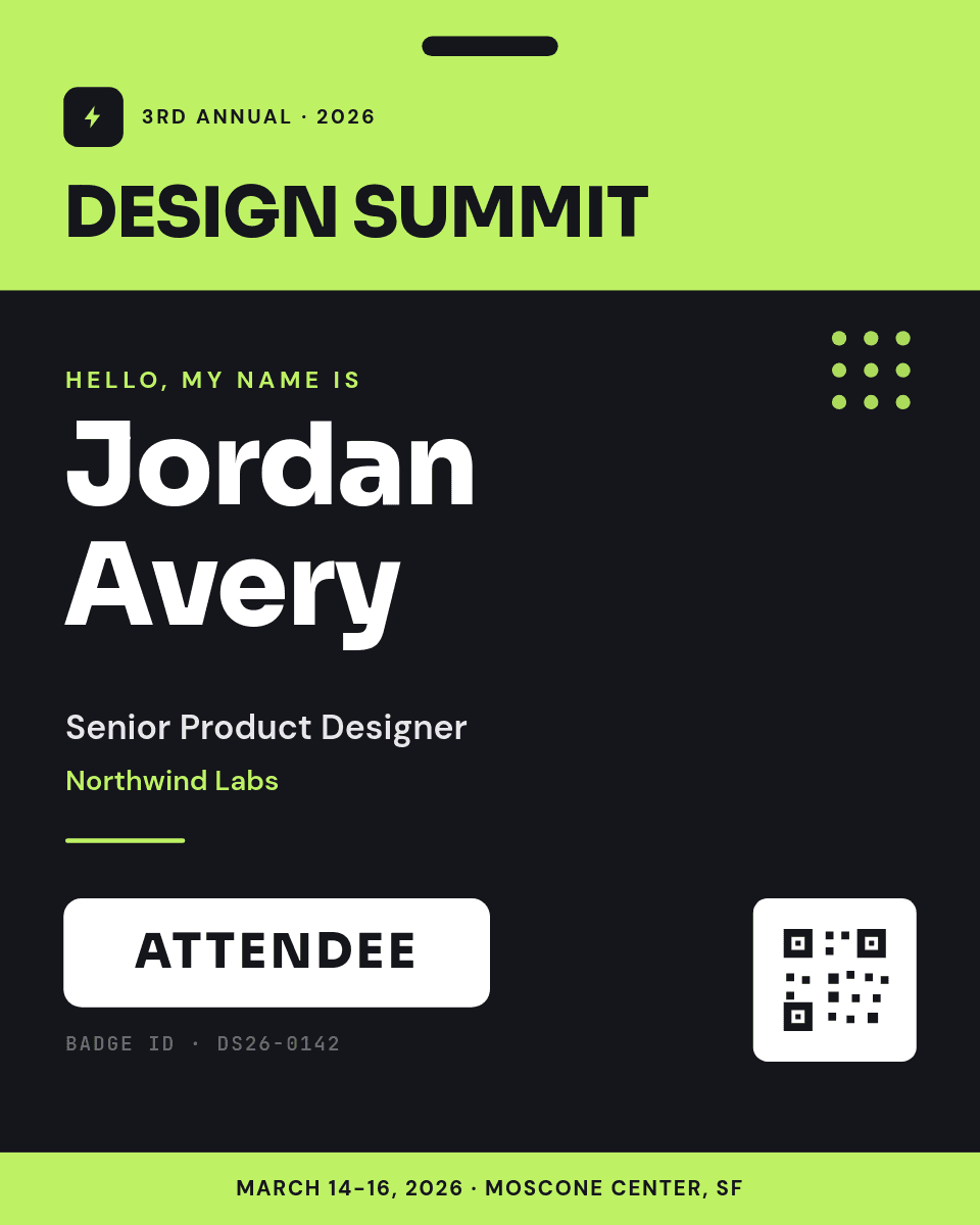 Bold Lime Conference template in Orshot