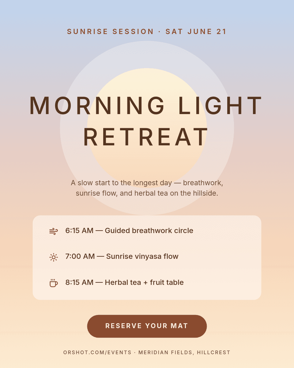 Airbrushed Sunrise Wellness template in Orshot