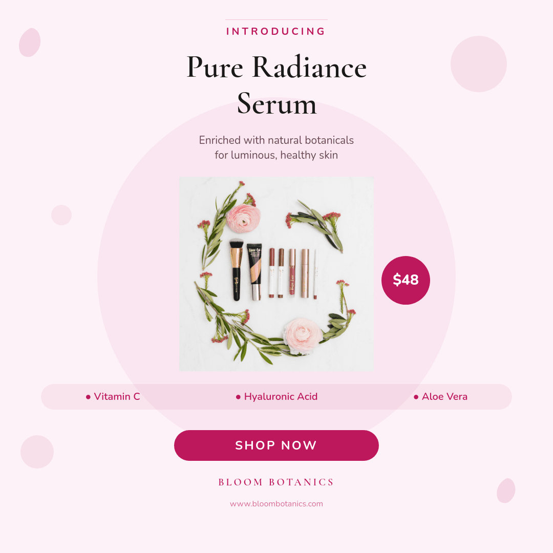 Soft Blush Skincare Product template in Orshot