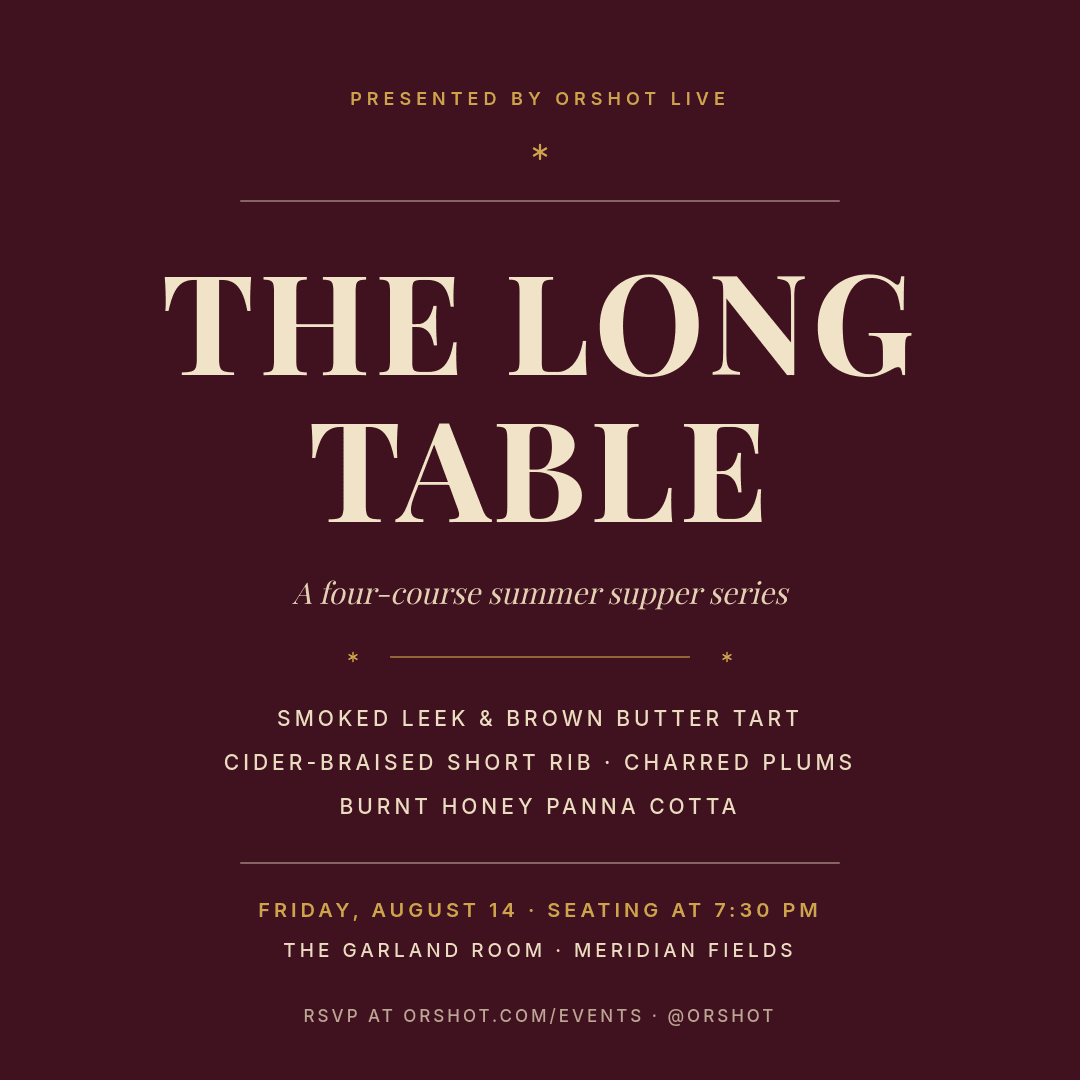 Retro Serif Supper Club template in Orshot