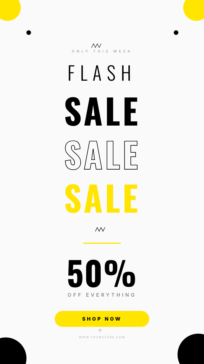 Flash Sale template in Orshot