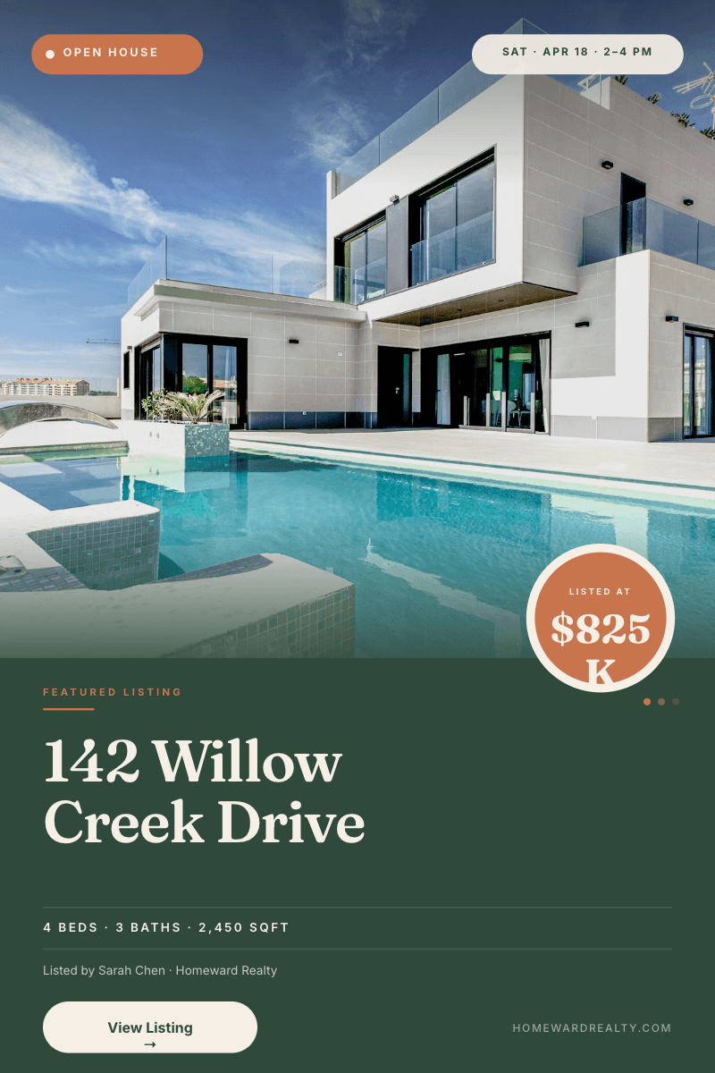 Open House Listing template in Orshot