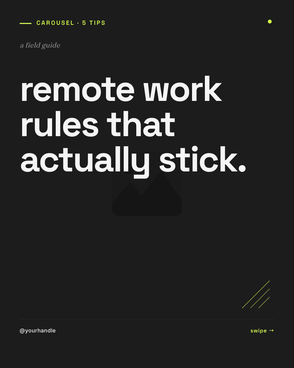 5 Tips for Remote Work template in Orshot