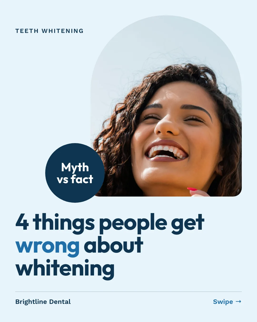 Myth vs fact cover for a family dental clinic