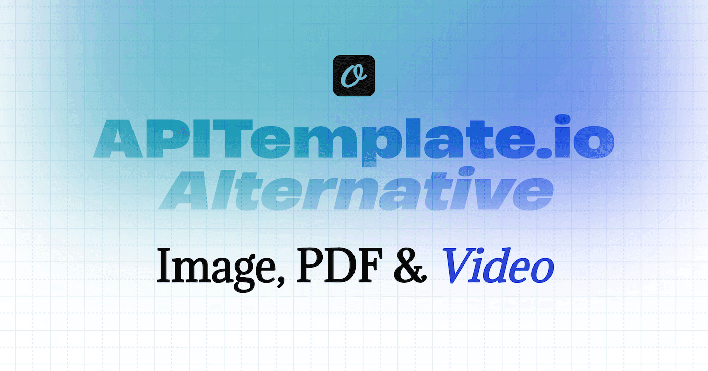All-in-One APITemplate.io Alternative for Image, PDF & Video