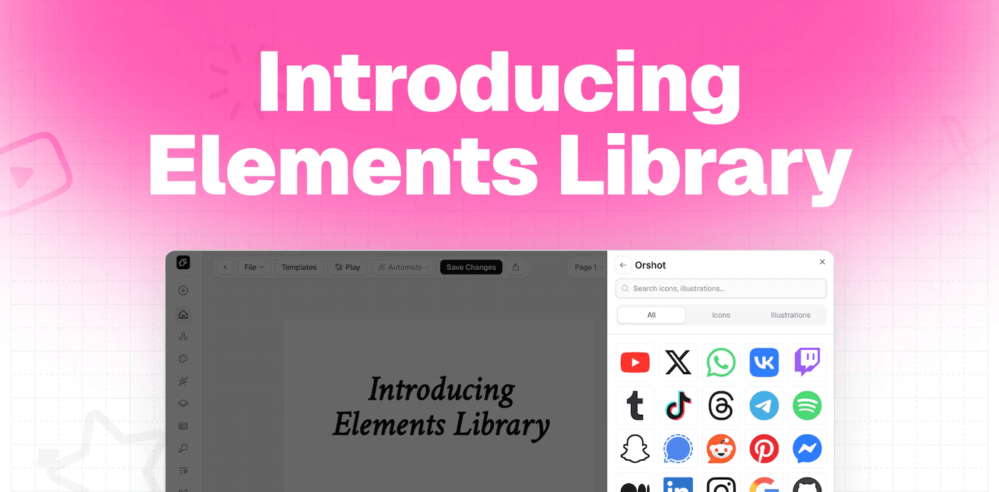 Introducing Elements Library in Orshot Studio