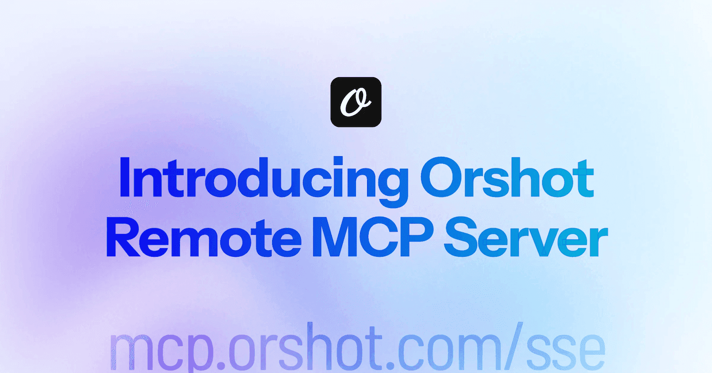 Connect Orshot with AI Agents using Orshot Remote MCP Server