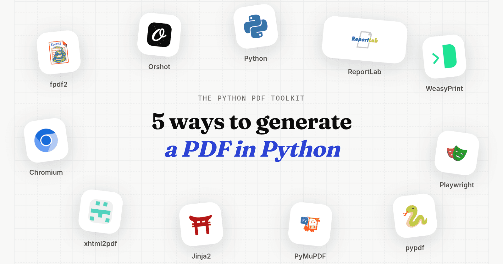 Generate a PDF in Python from Code or HTML