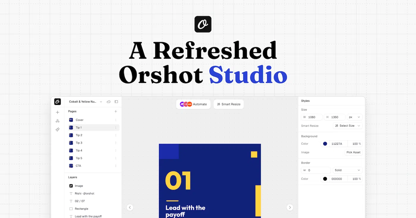 A Refreshed Studio, Now in 3 Columns