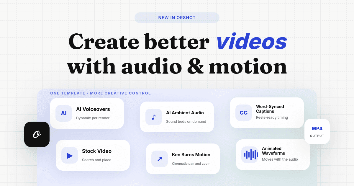 Create Better Videos with Audio and Motion