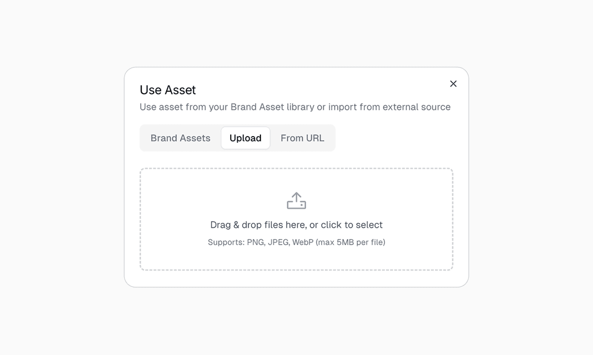 Upload brand asset