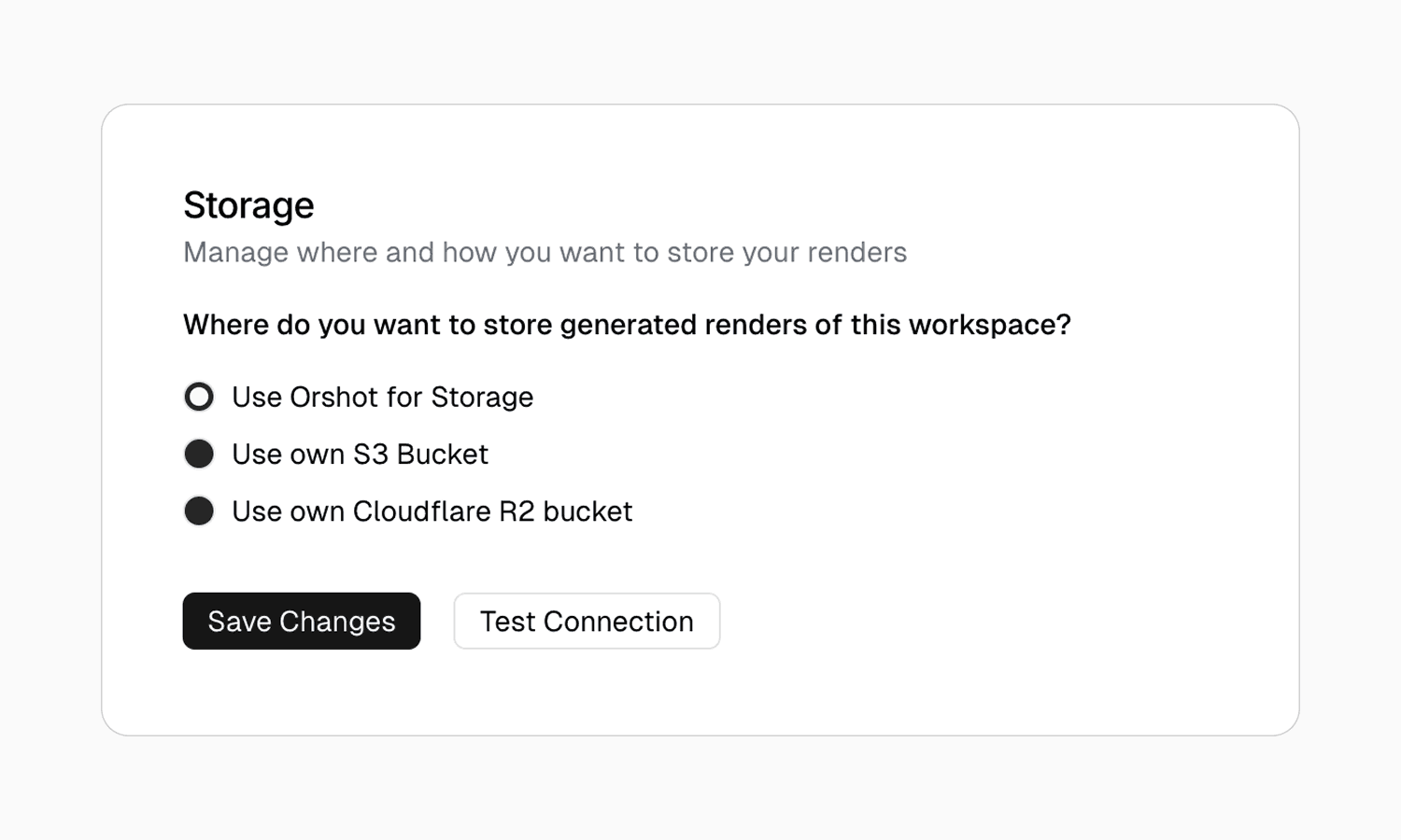 Select storage provider