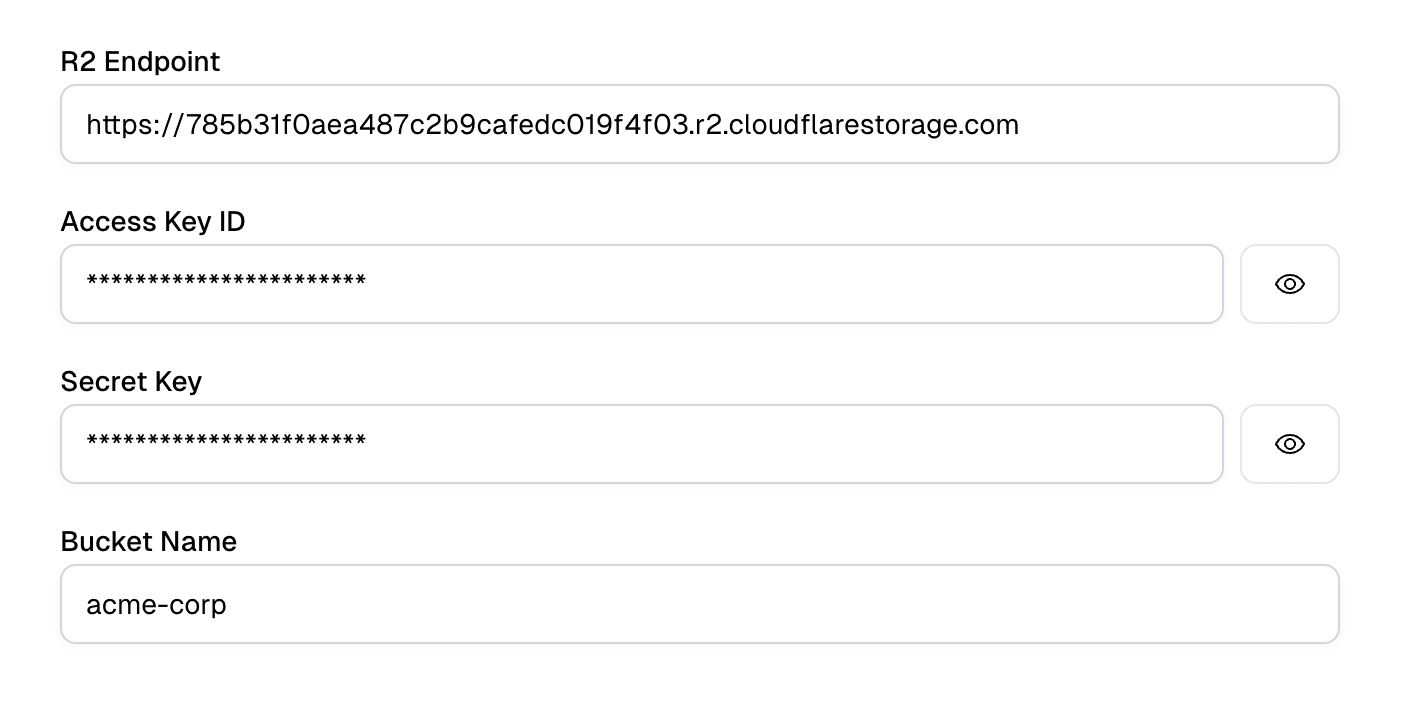 Storage credentials