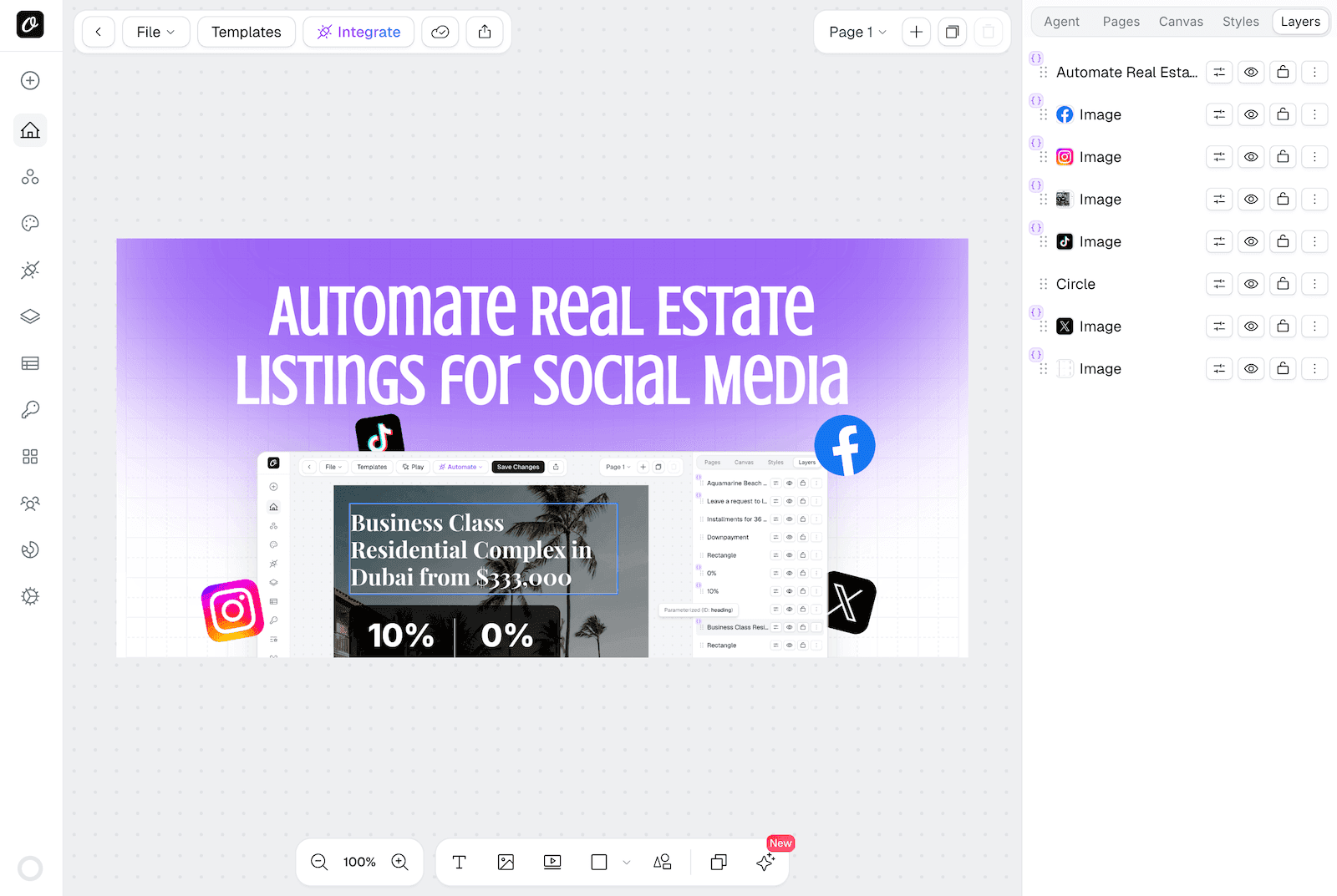 The Orshot Studio template editor