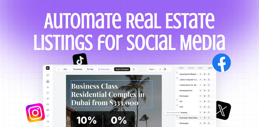 Real Estate Social Media template in Orshot